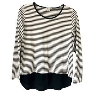 - NAUTICA Striped Blue/Cream‎ women’s Long Sleeves top Sz M